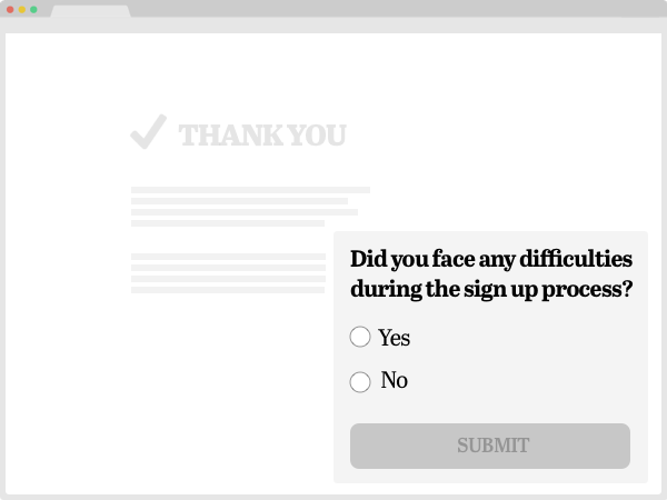 survey thank you page